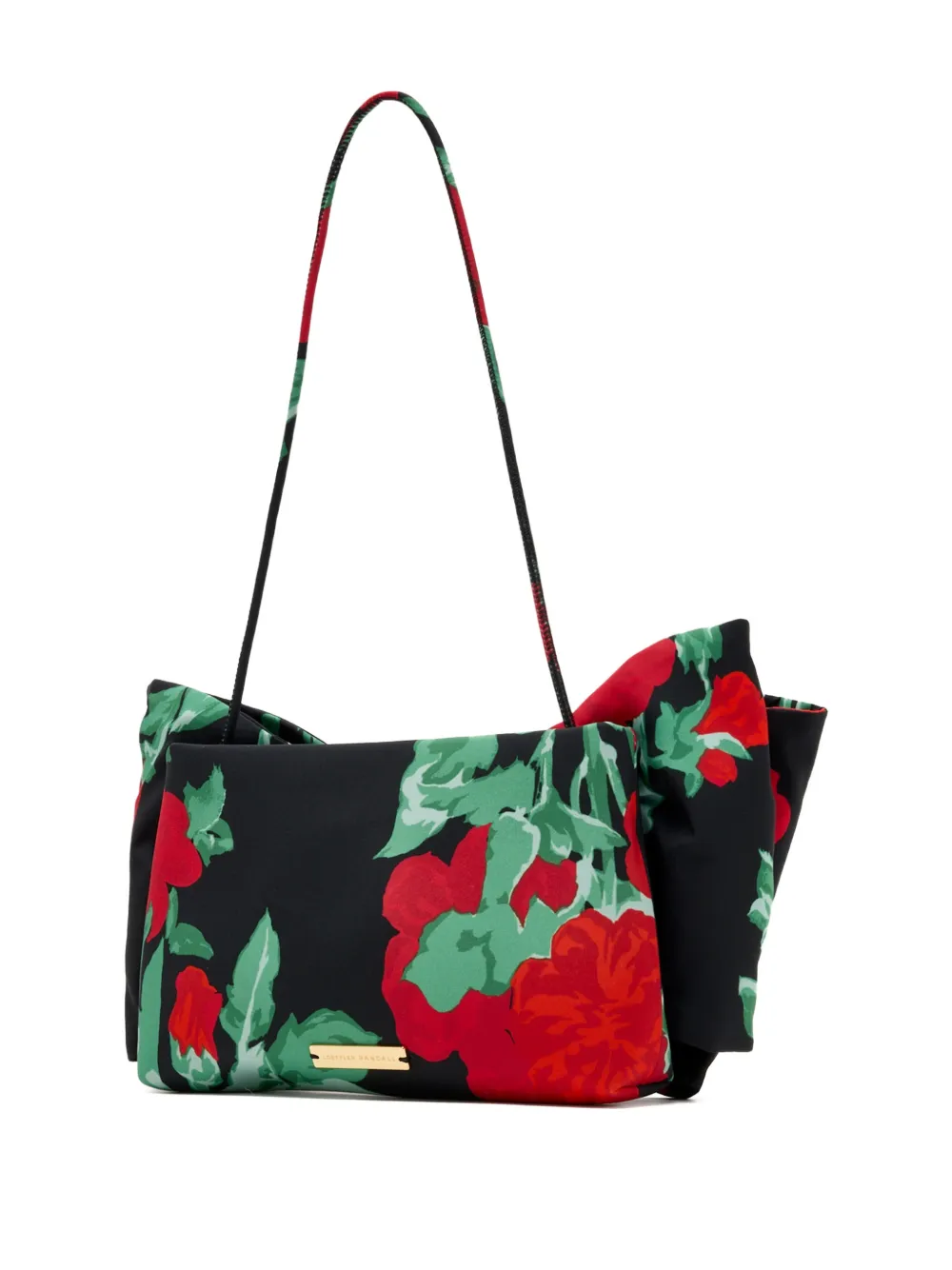 Loeffler Randall Valerie floral-print bow-detail shoulder bag - Zwart
