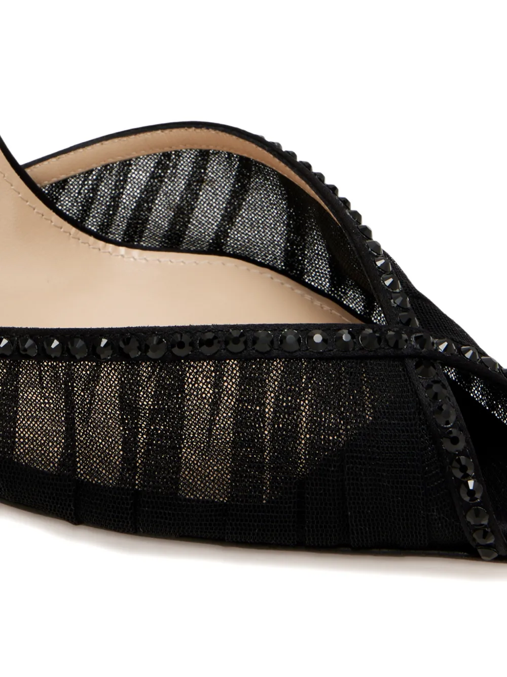 Andrea Wazen Katy verfraaide sandalen met blokhak Zwart