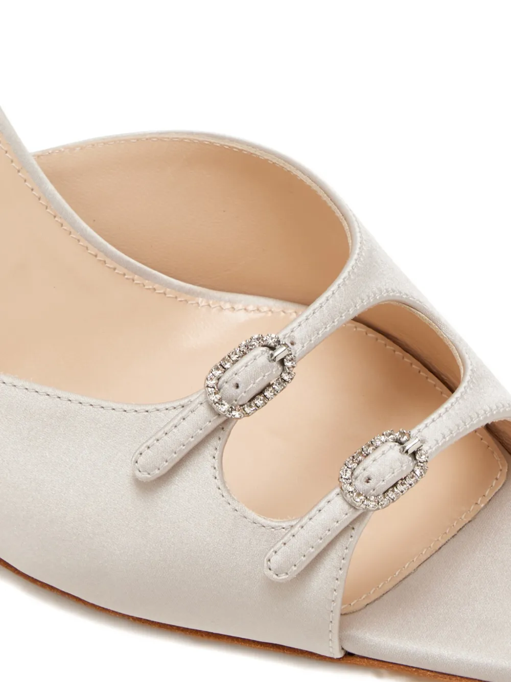 Andrea Wazen Carol sandalen met verfraaide gesp Zilver