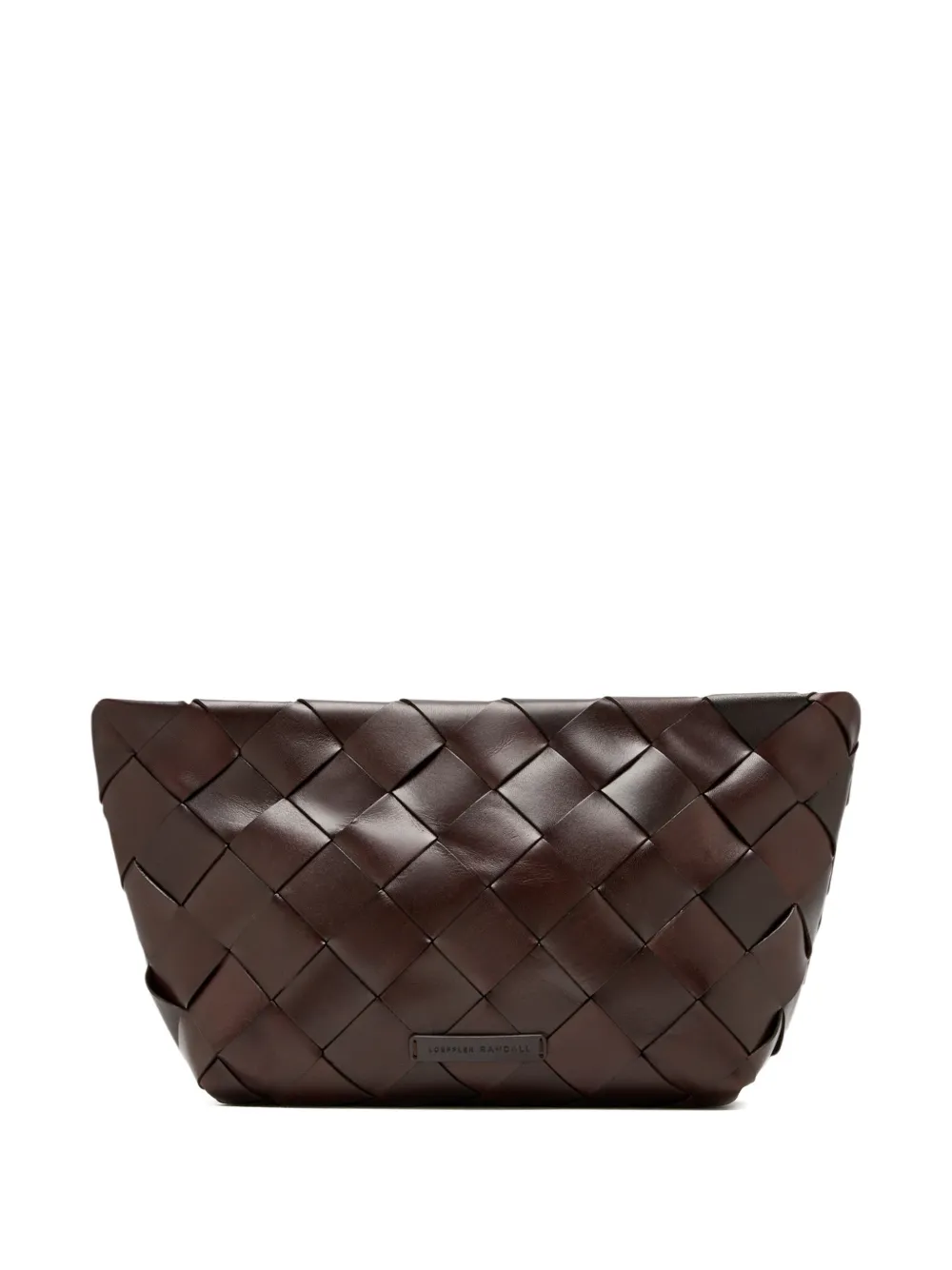Loeffler Randall Melina woven clutch bag - Marrone