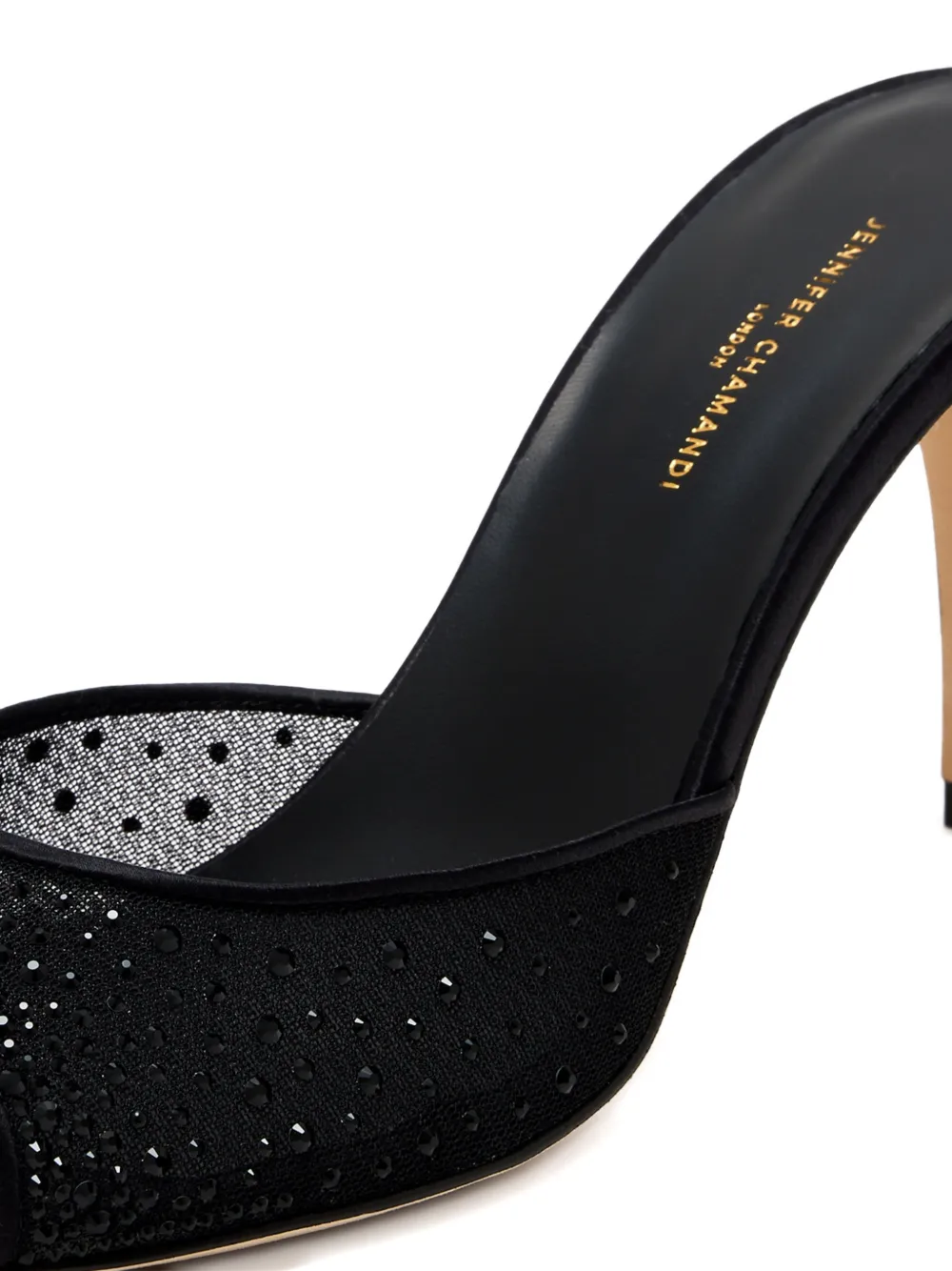 Jennifer Chamandi Guido crystal-embellished sandals Zwart