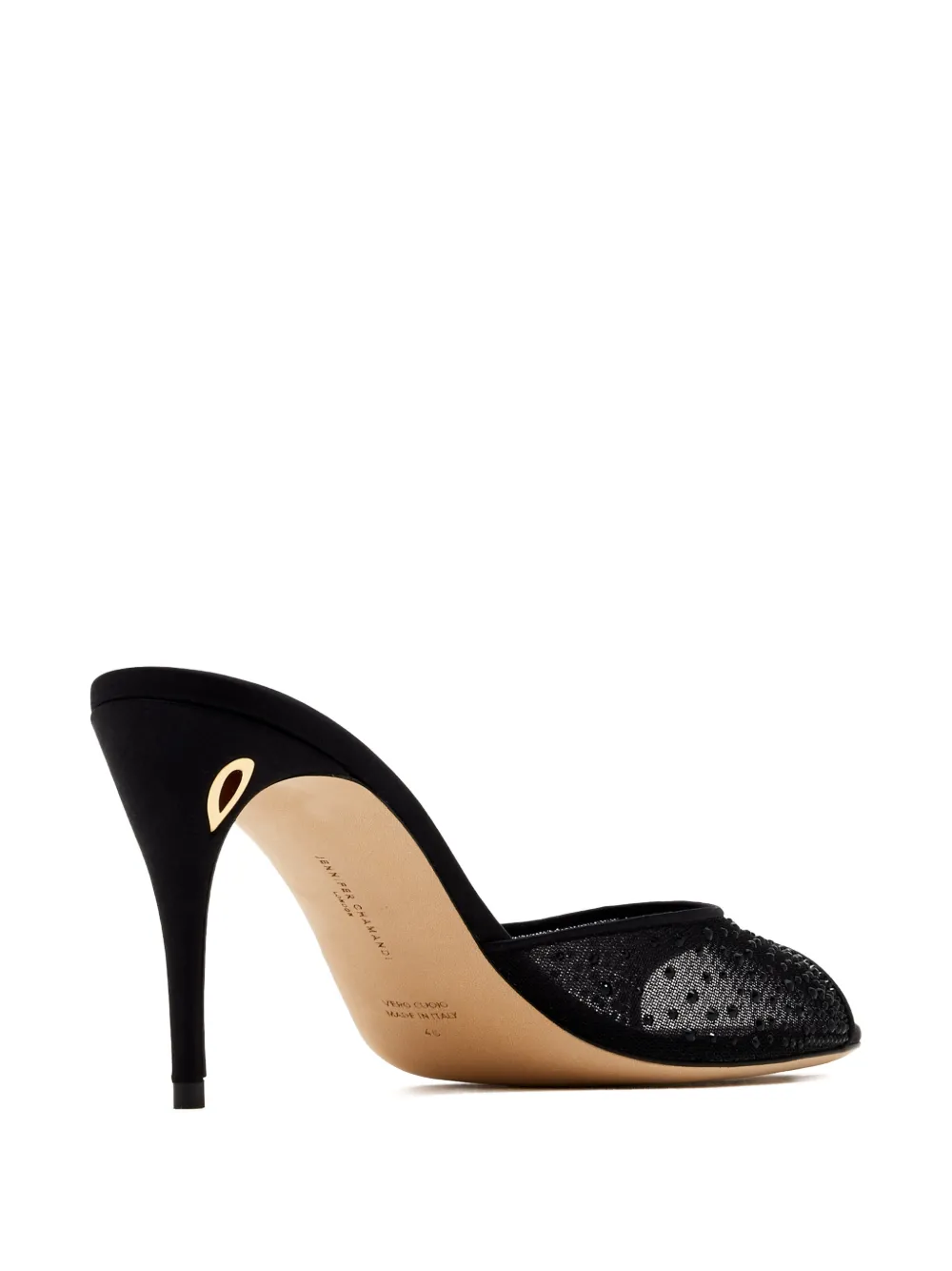 Jennifer Chamandi Guido crystal-embellished sandals Zwart