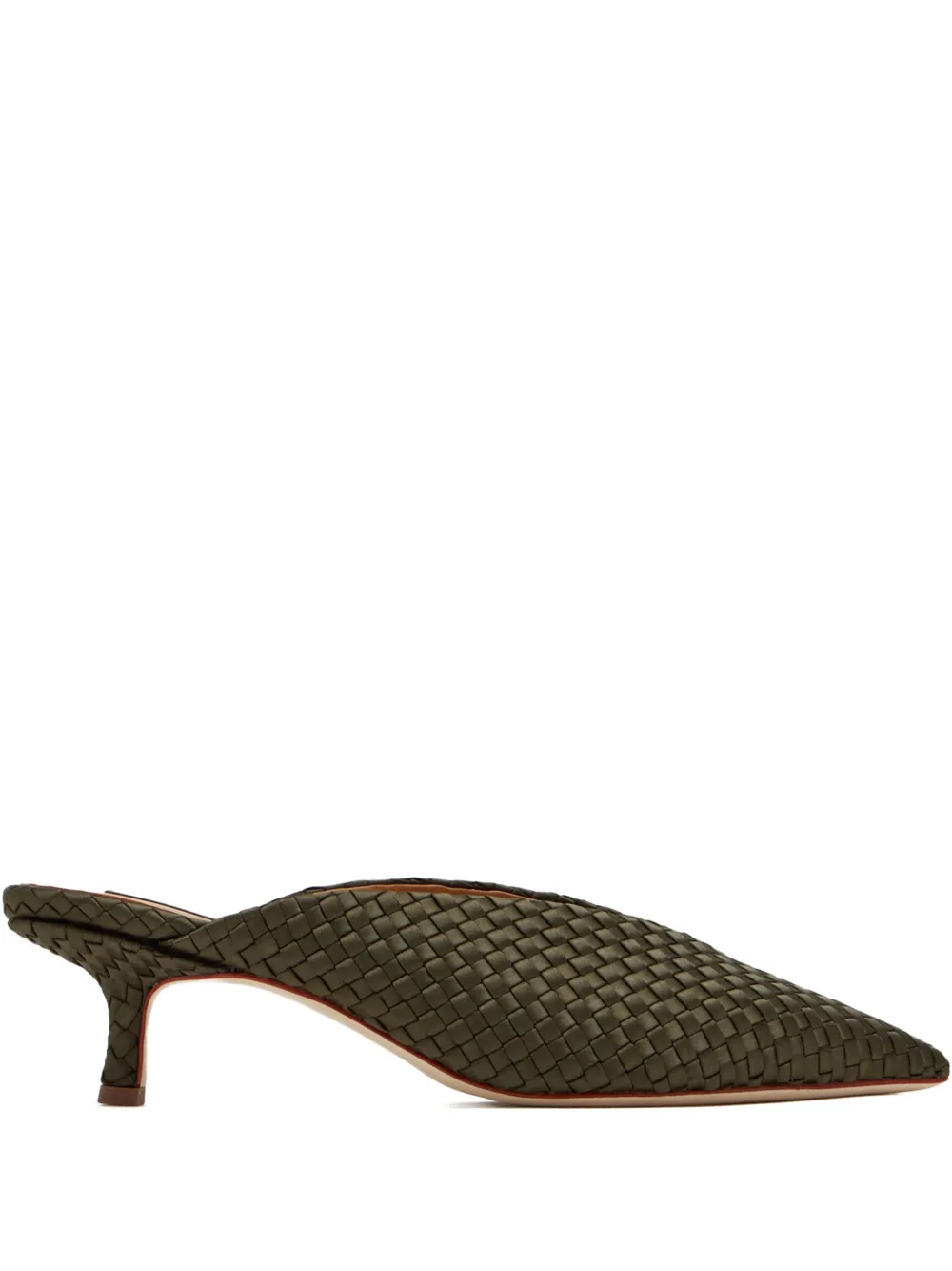 NAGHEDI Strada woven kitten-heel mules - Verde