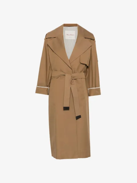 Max Mara notched-lapel belted trench coat