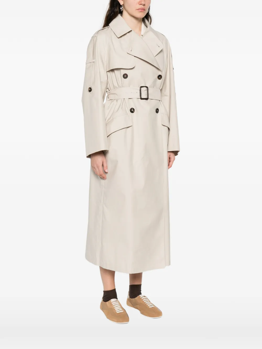  Max Mara Belted Double-breasted Coat - Neutrals 