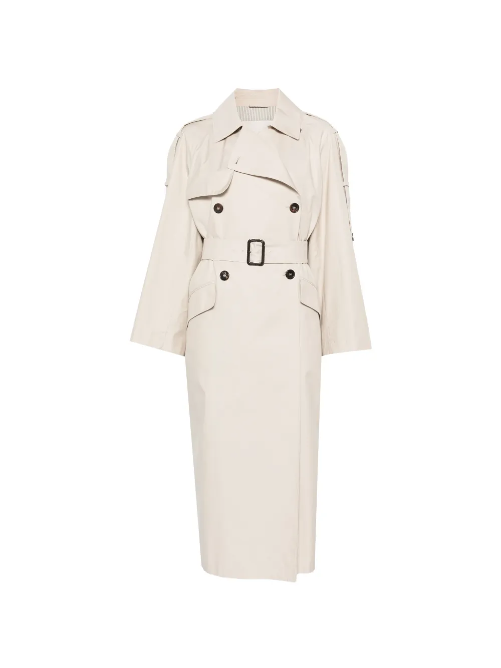 Max Mara belted double-breasted coat - Toni neutri