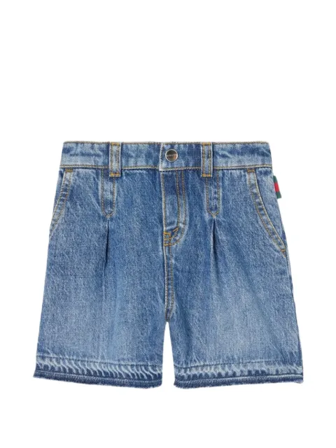Gucci Kids pleat denim shorts