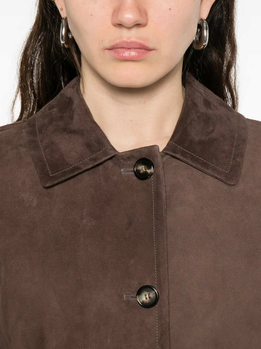 'S Max Mara Jack met opgestikte zak en knopen Bruin