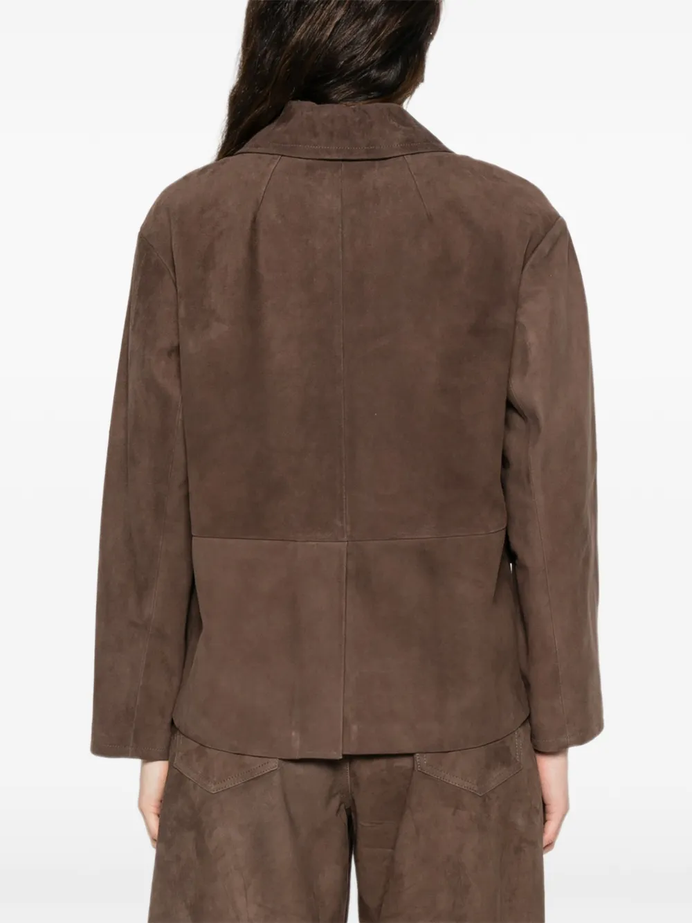 'S Max Mara Jack met opgestikte zak en knopen Bruin