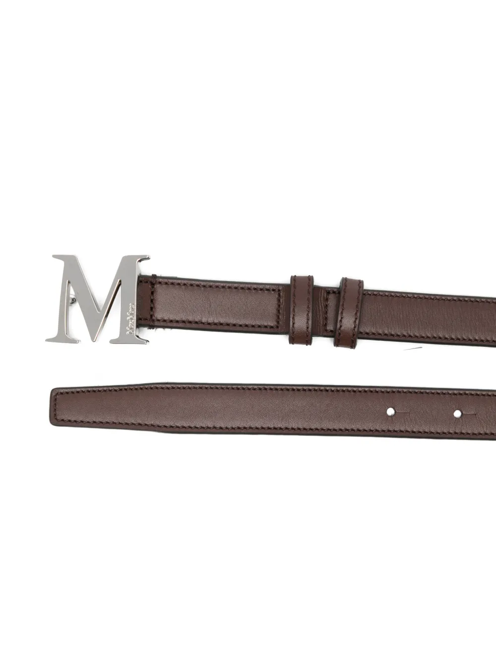 Max Mara buckle leather belt - Bruin
