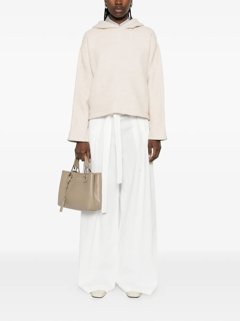  Max Mara Logo-embroidered Hoodie - Neutrals 