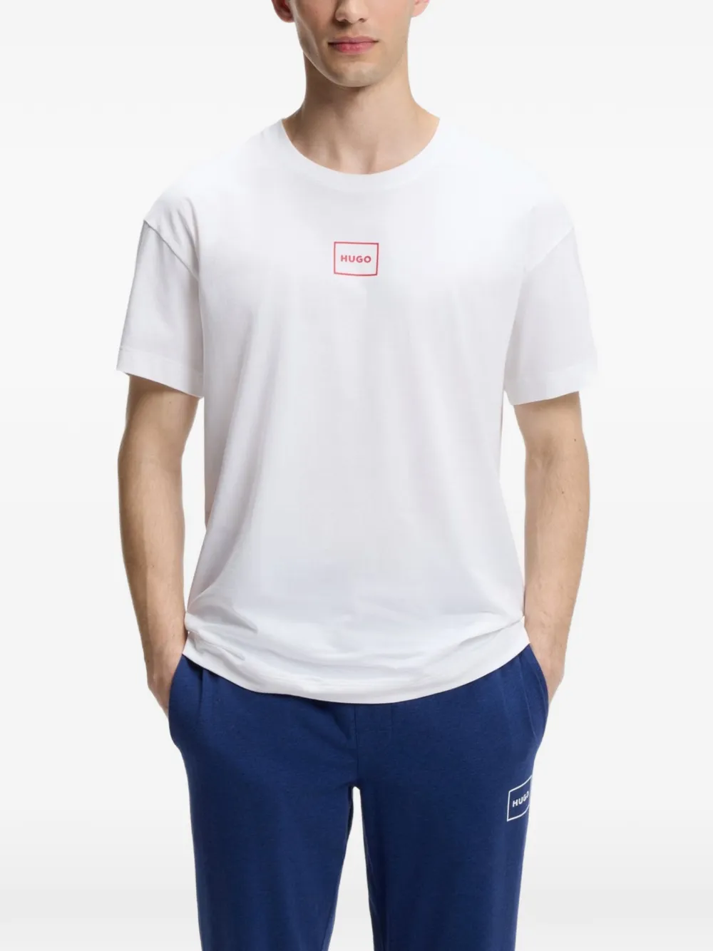 HUGO T-shirt met logoprint Wit