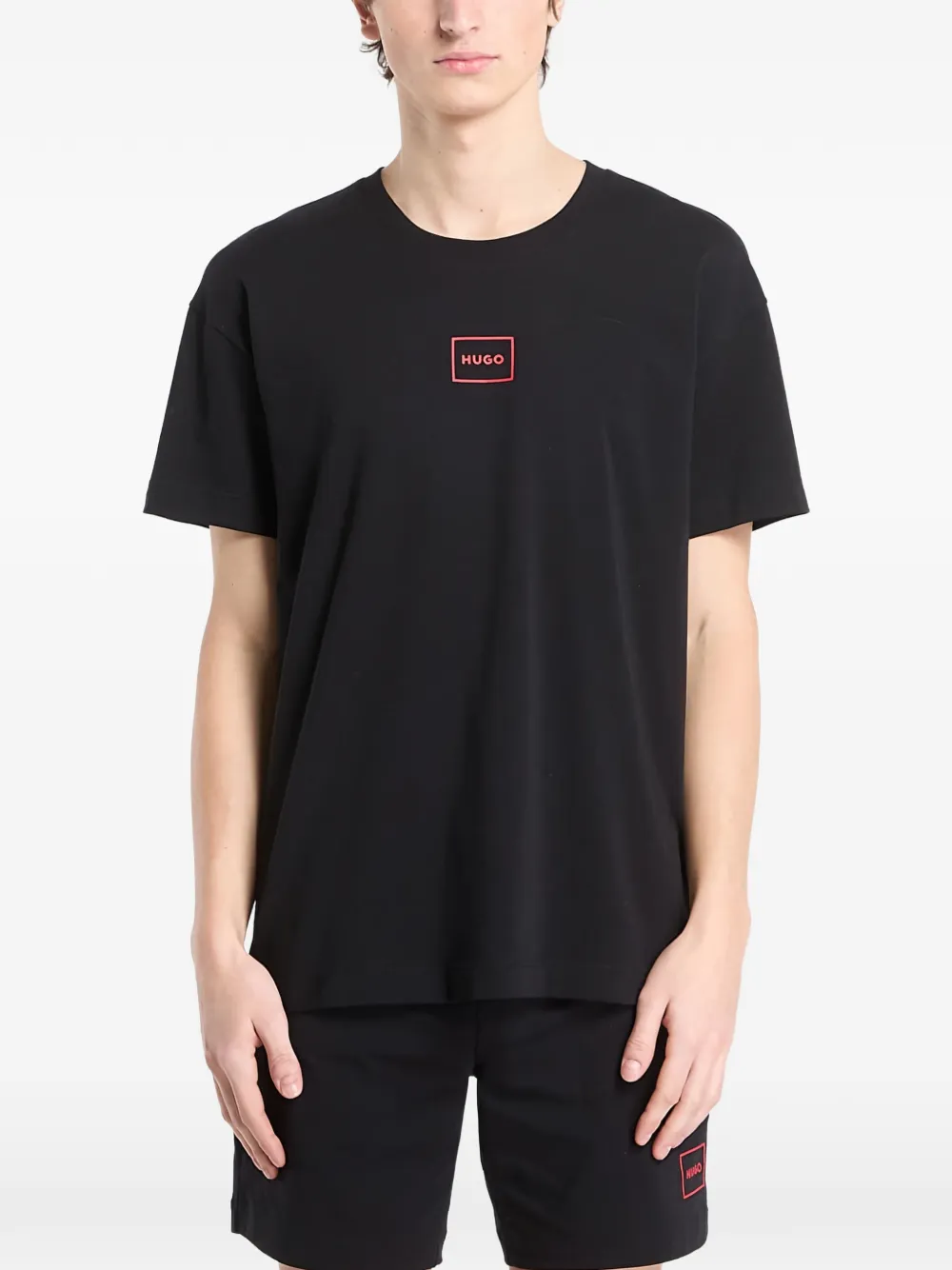 HUGO logo-detail T-shirt - Schwarz