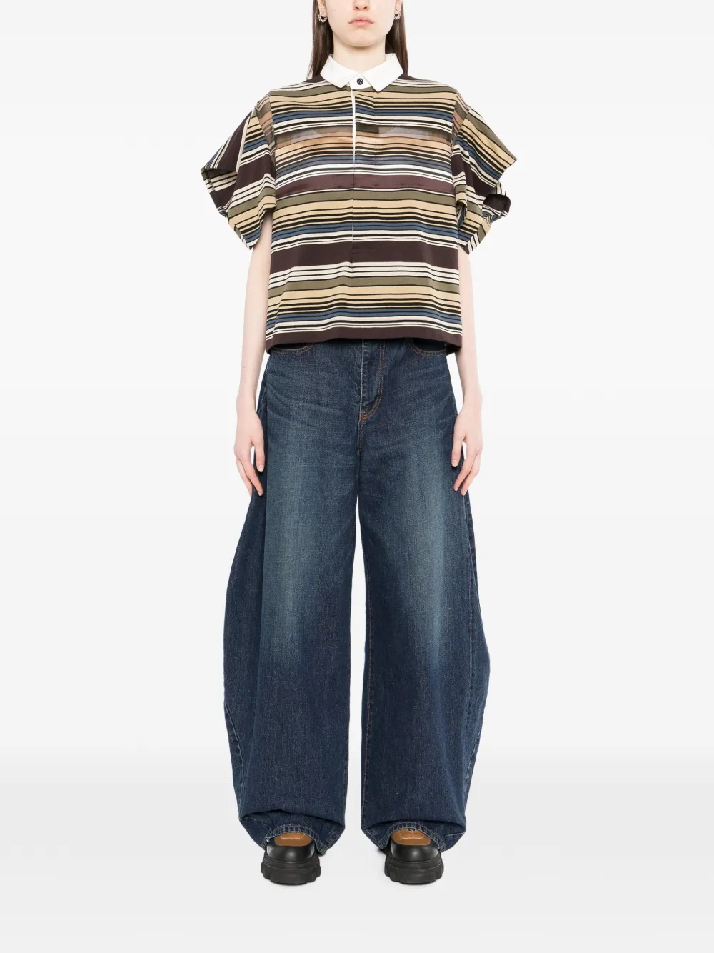  Sacai Belted Jeans - Blue 