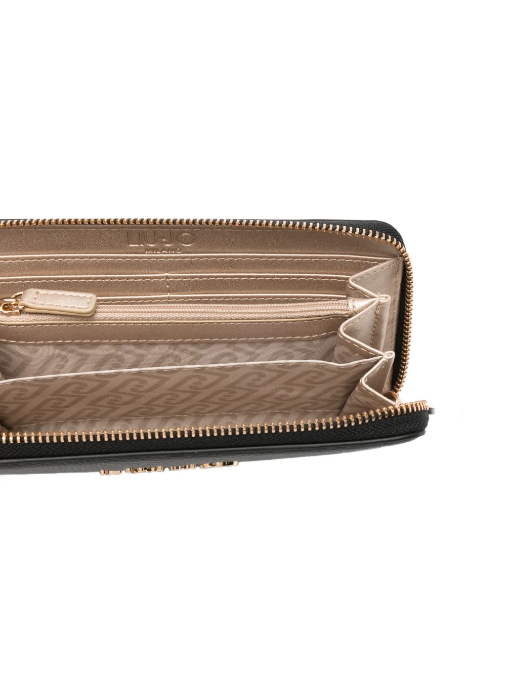  Liu Jo Logo Zip Around Purse - Black 