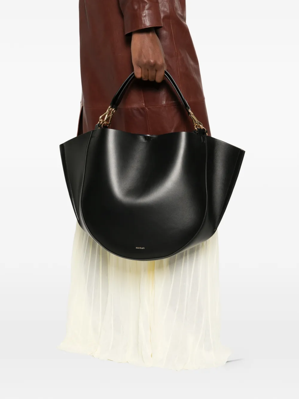 Wandler Hortensia handle tote bag - Zwart