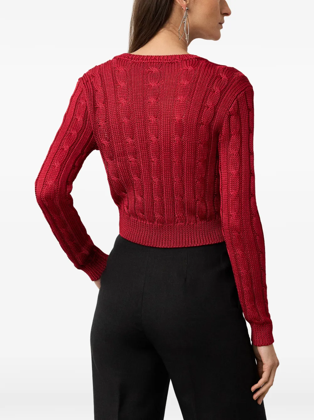 Ralph Lauren Collection Kabelgebreid vest Rood