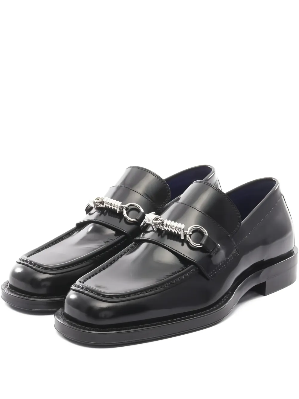 Burberry Pre-Owned Loafer aus Lackleder - Schwarz