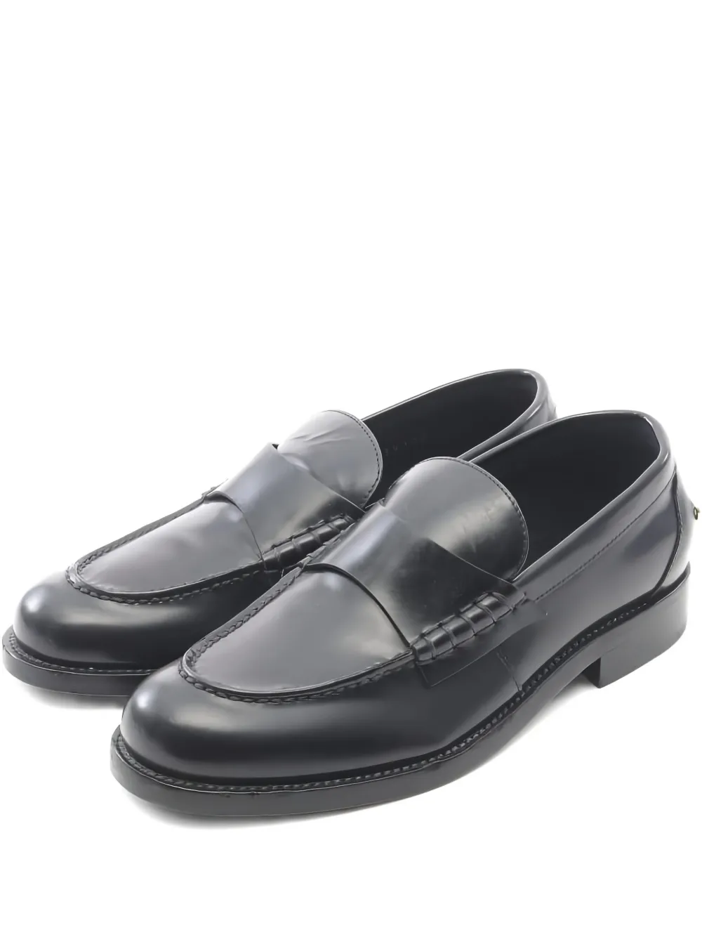 CHANEL Pre-Owned logo-appliqué loafers - Schwarz