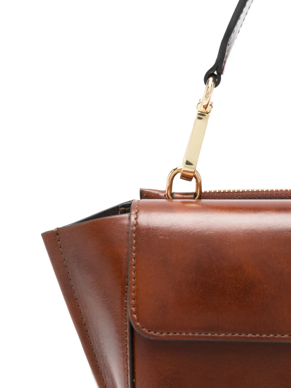 Wandler Hortensia leren mini-tas Bruin