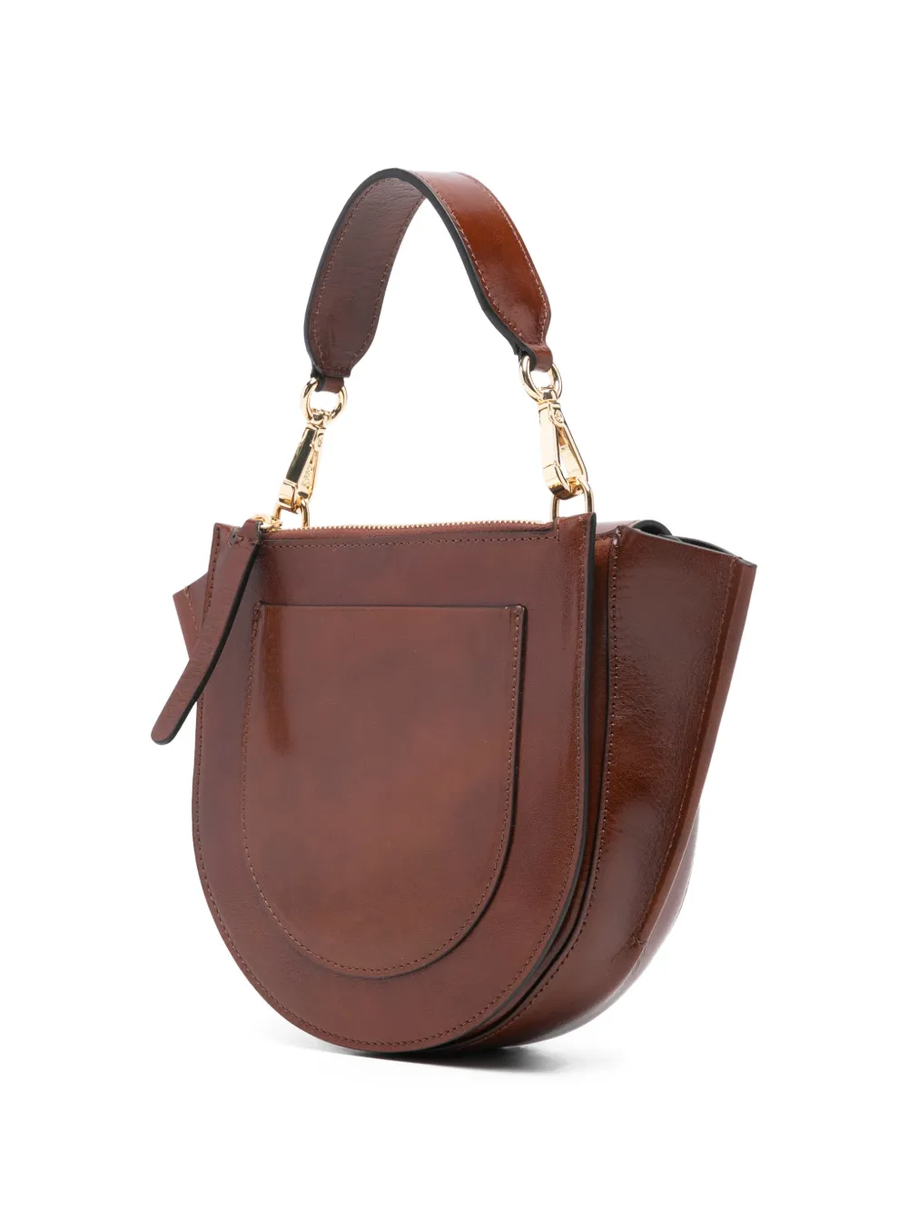 Wandler Hortensia leren mini-tas Bruin