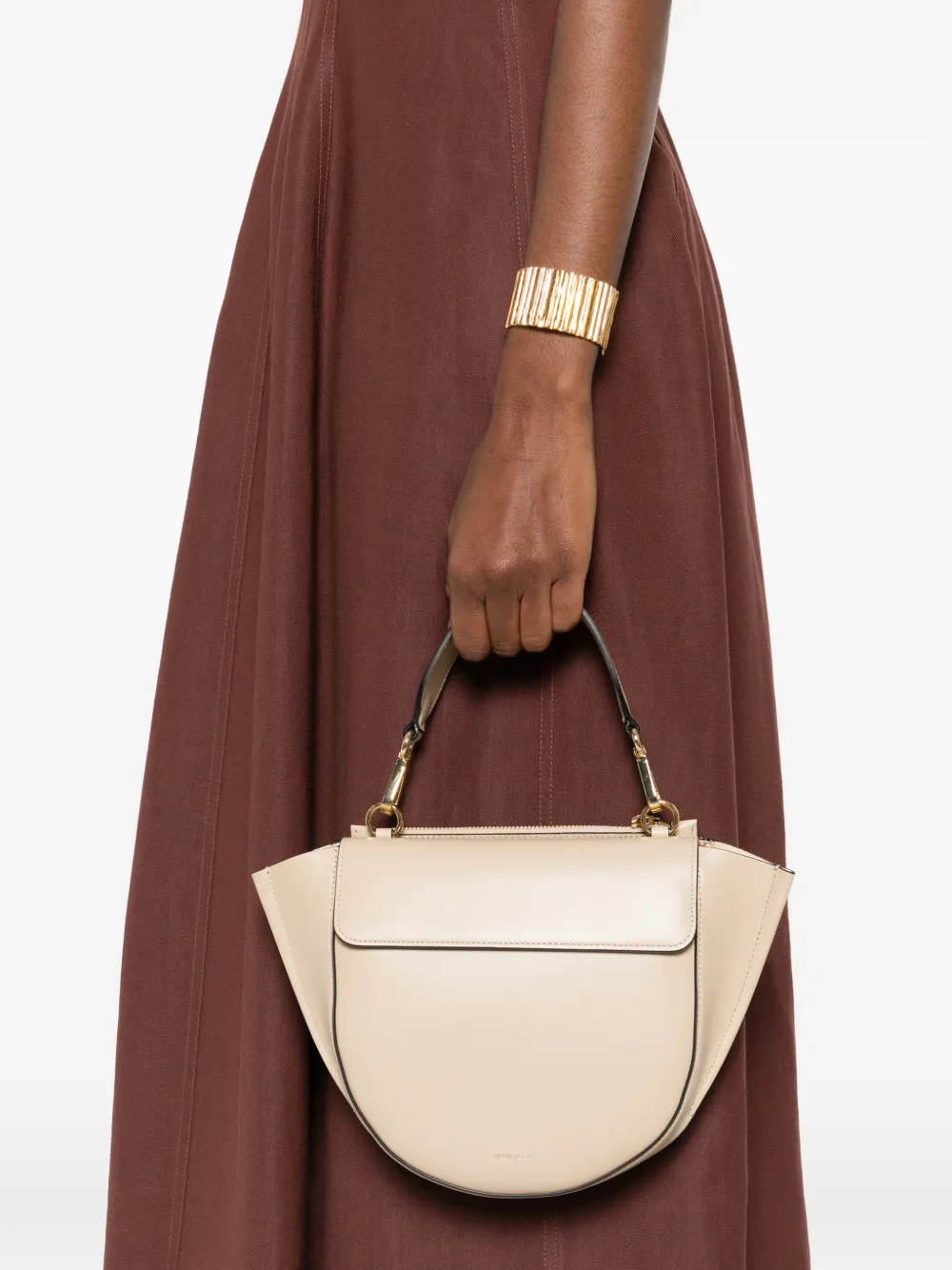 Wandler small Hostensia top-handle shoulder bag - Beige