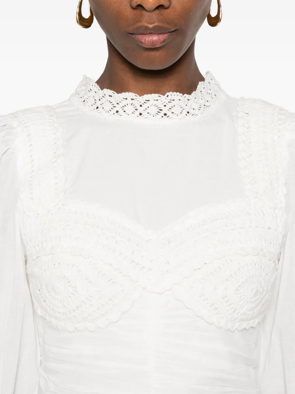 FARM Rio Blouse met kant Wit