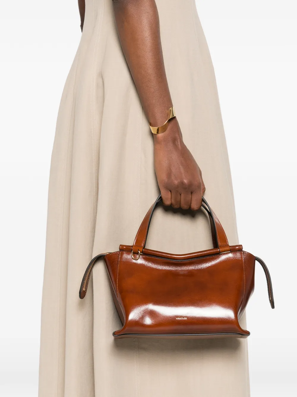 Wandler Ida leather tote bag - Bruin