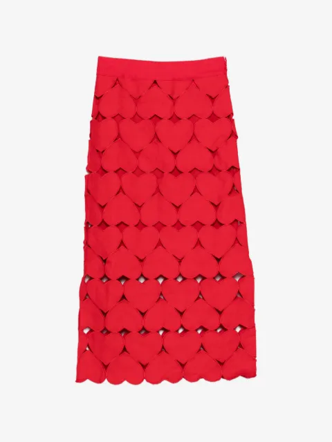 FARM Rio heart midi skirt