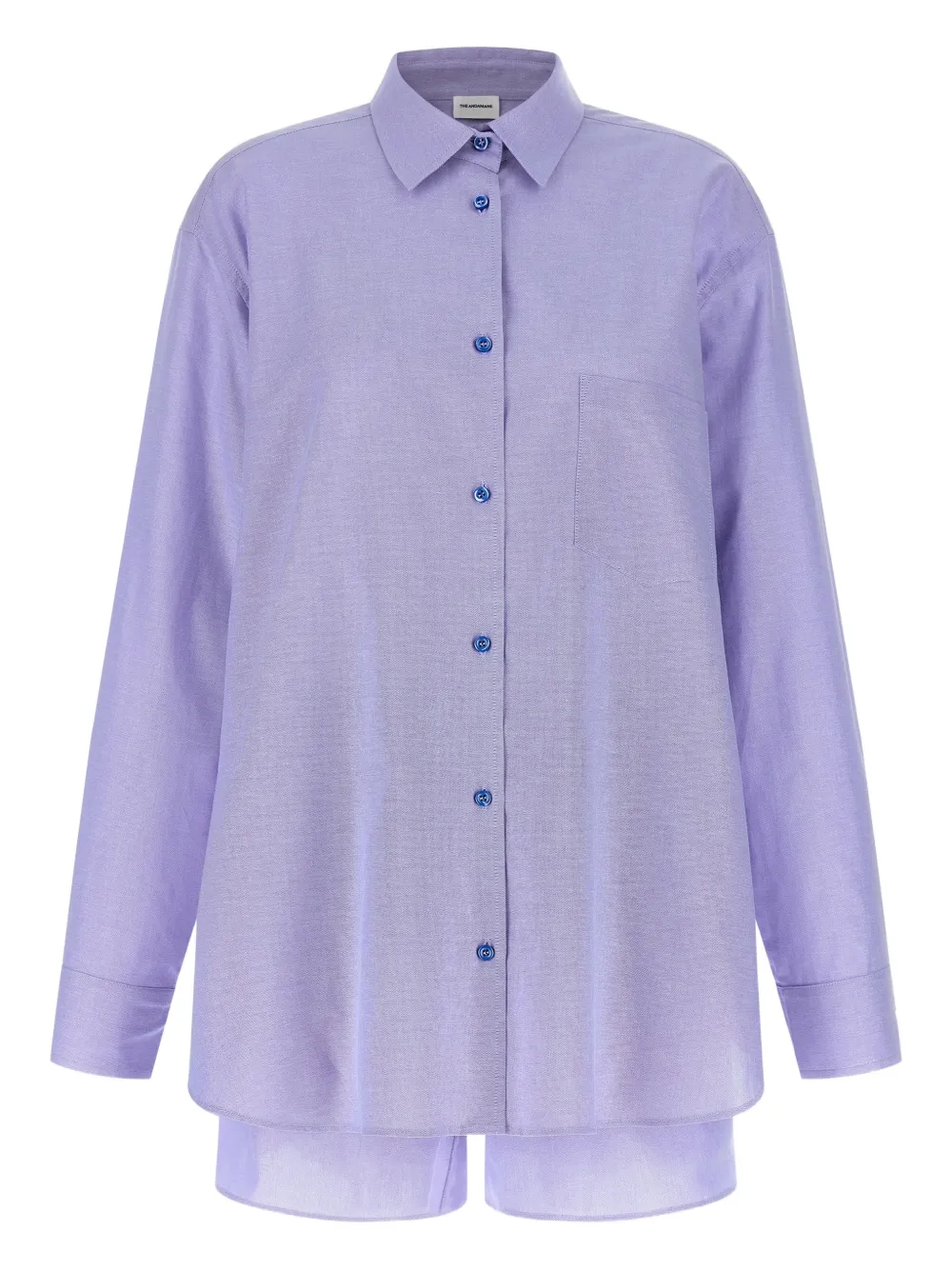 THE ANDAMANE Georgiana cotton shorts set - Blu