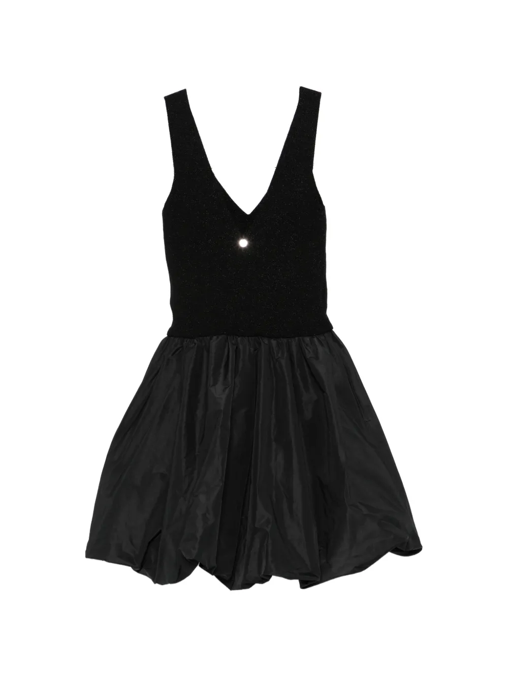 LIU JO V-neck embellished mini dress - Nero