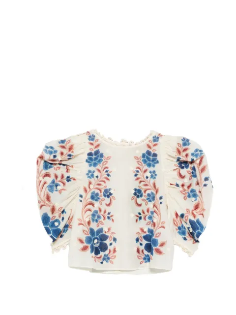 FARM Rio blusa con bordado floral