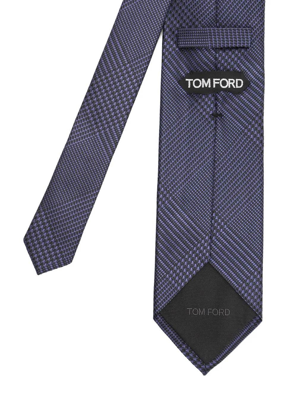 TOM FORD patterned silk tie - Blauw