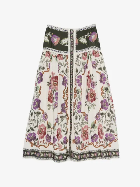 FARM Rio falda midi con estampado floral