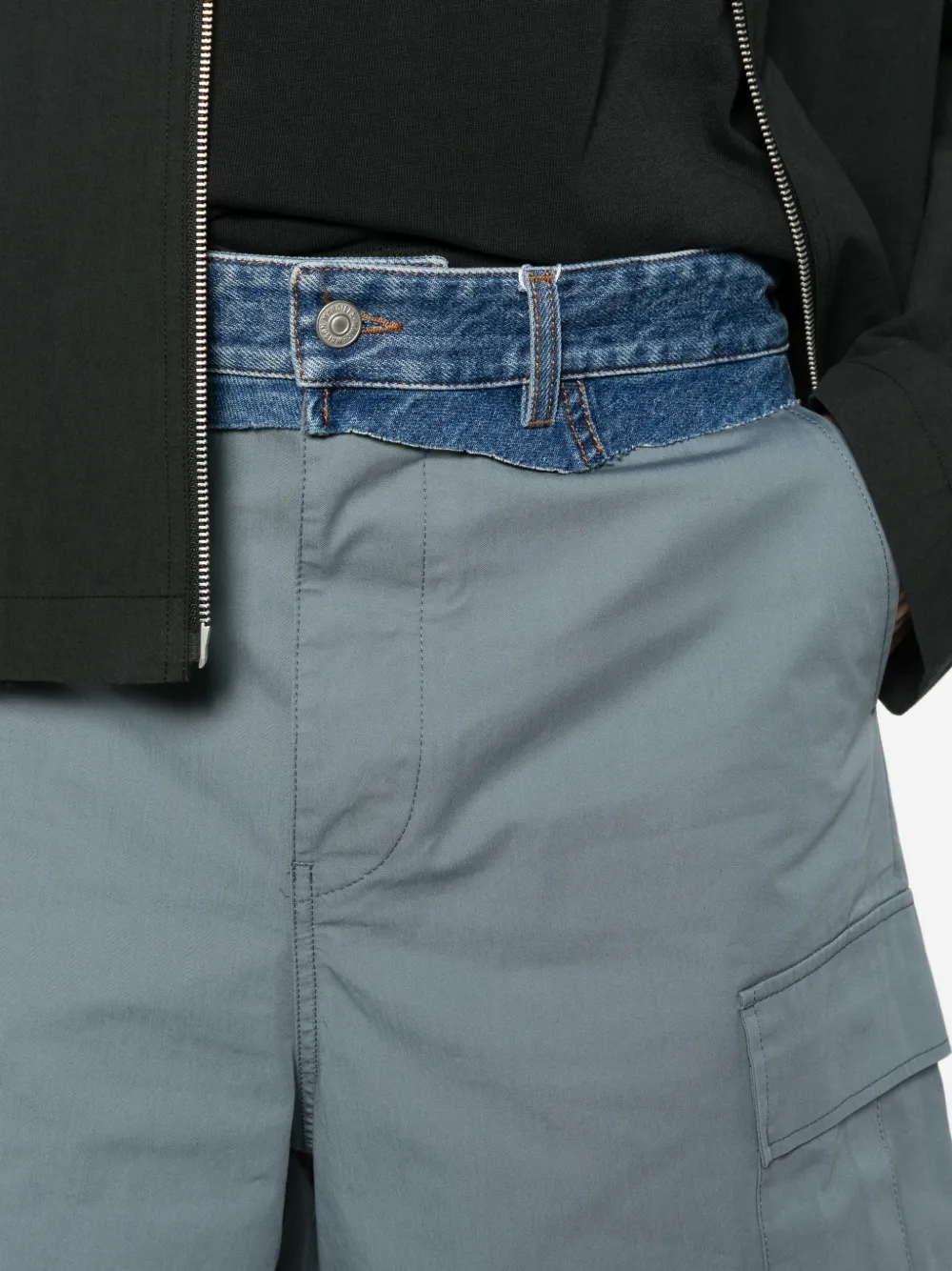 MM6 Maison Margiela cargo shorts met denim vlak Blauw