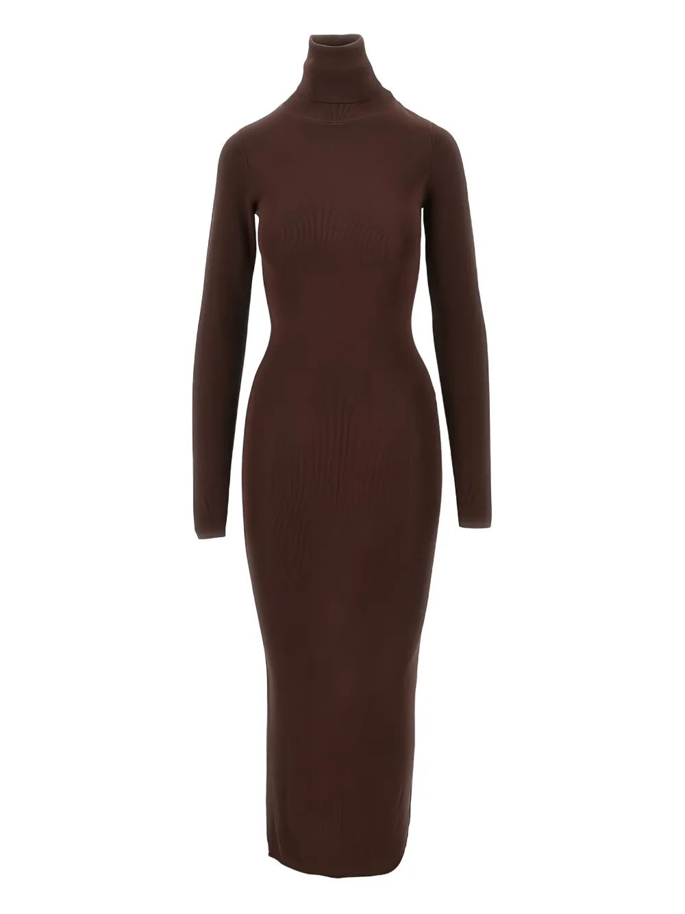 ENTIRE STUDIOS roll-neck midi dress - Marrone