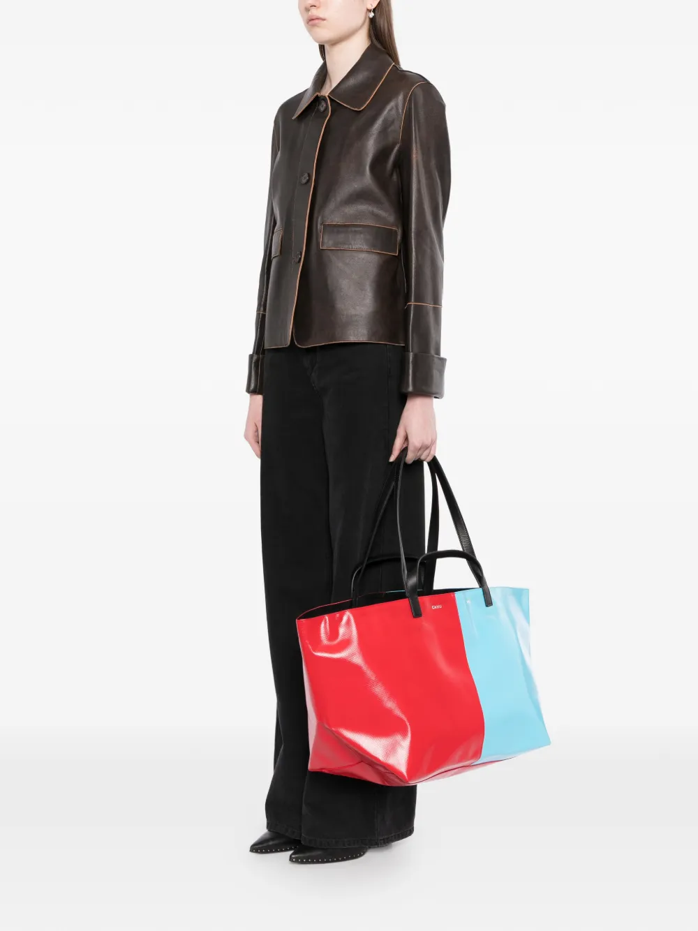 Colour-Block Tote Bag