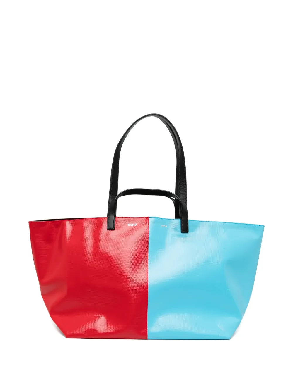 Cahu colour-block tote bag - Rosso