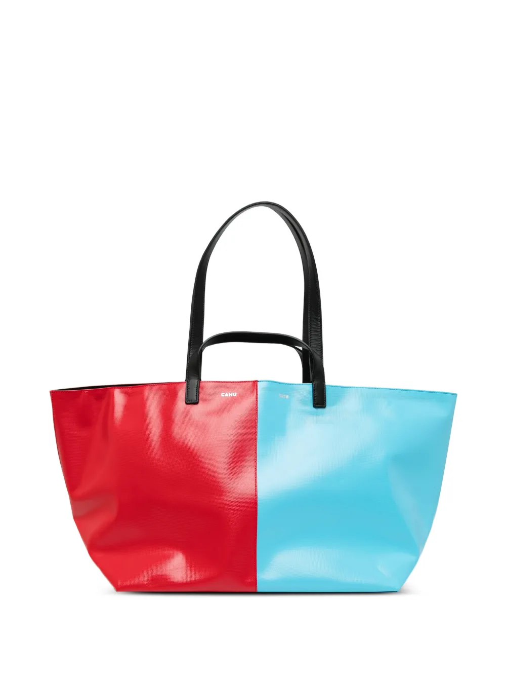 Cahu colour-block tote bag - Rosso