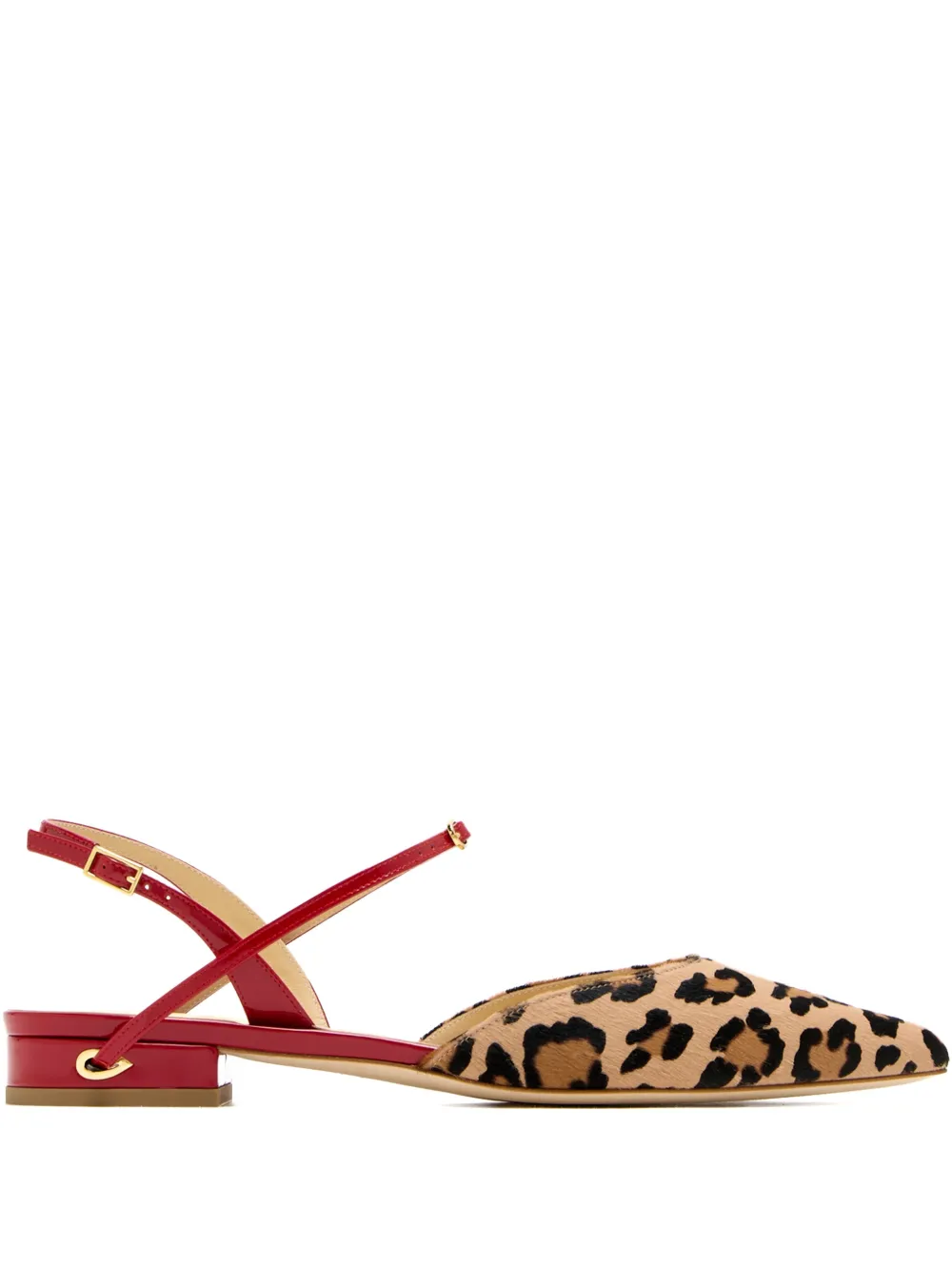 Jennifer Chamandi Vittorio animal-print slingback-strap pumps Beige
