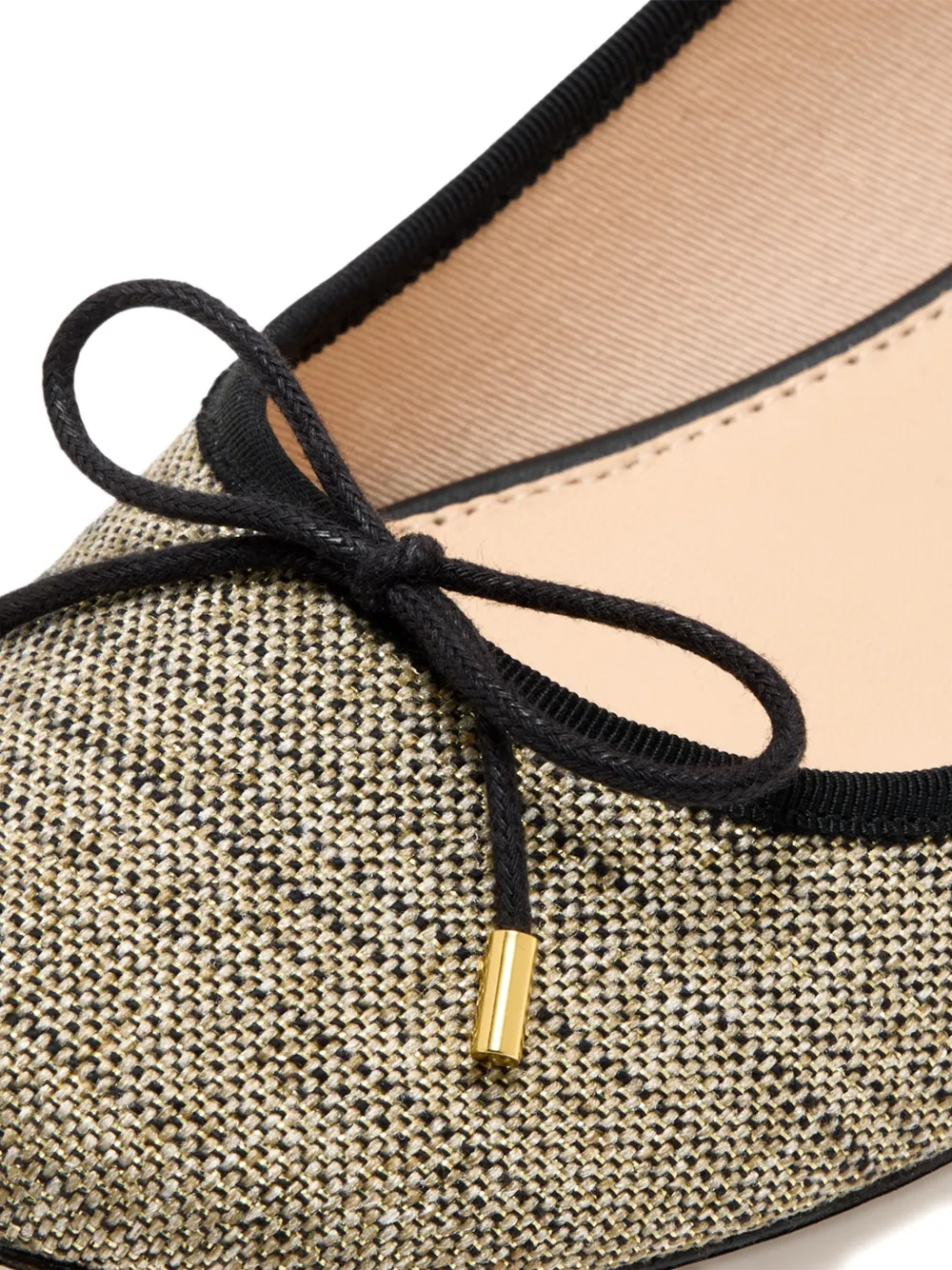 HOUSE OF BALLERINAS Emilie bow-detail ballet flats Goud