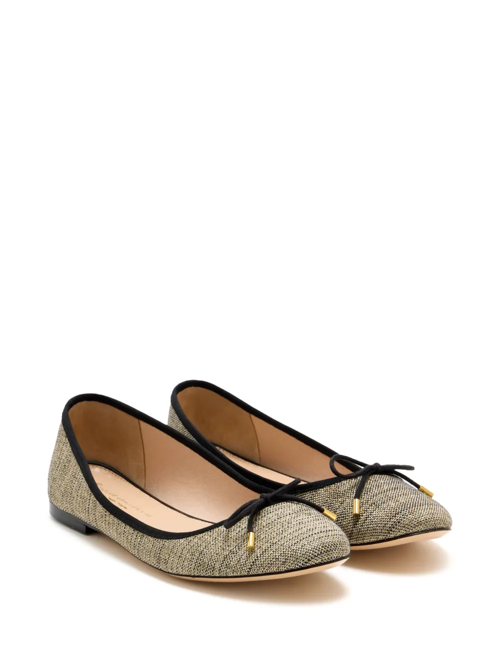 HOUSE OF BALLERINAS Emilie ballerina's met strikdetail Goud