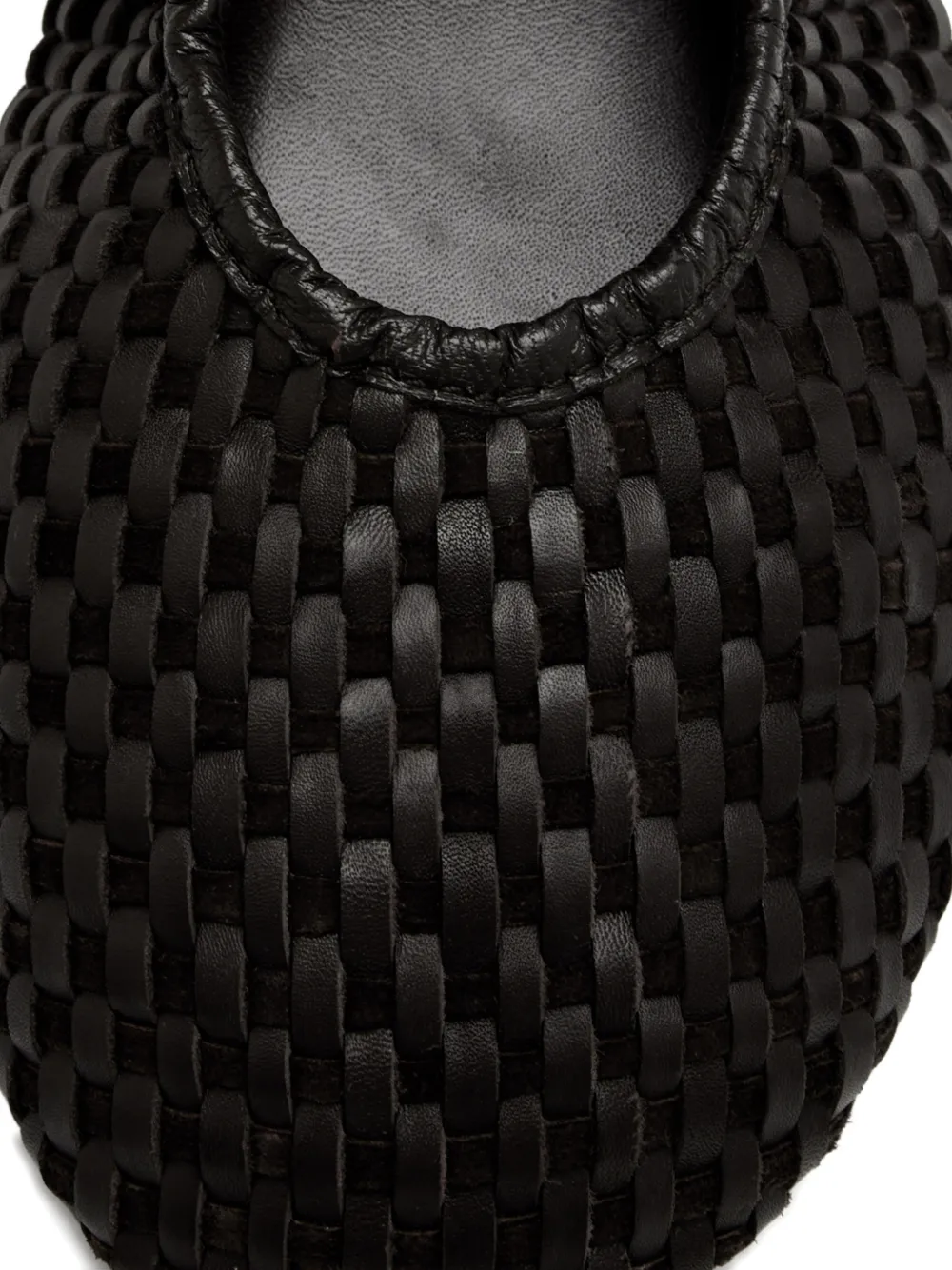 St. Agni Lattice geweven ballerina's Zwart