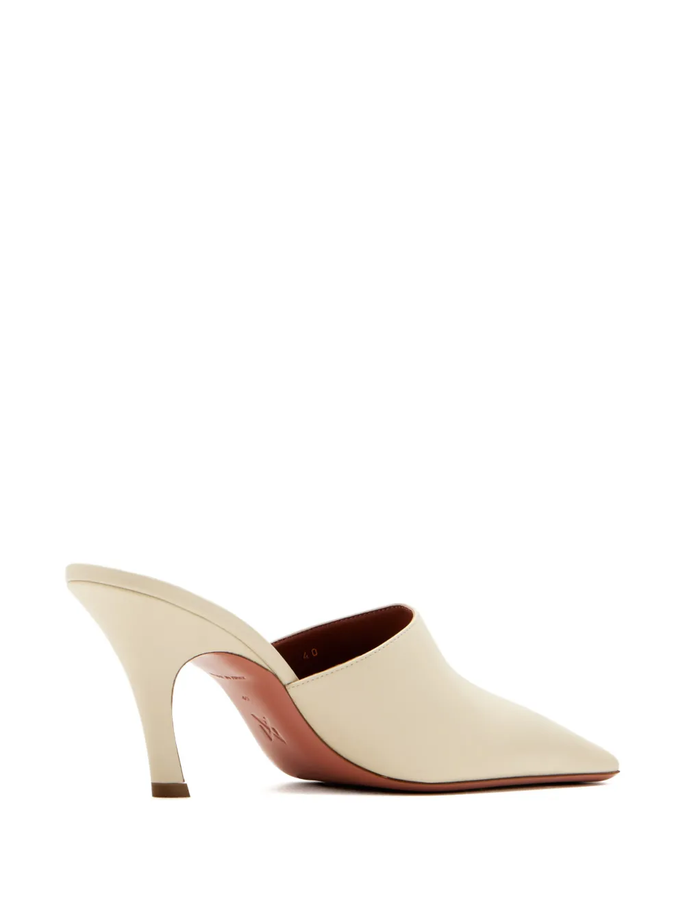 Amina Muaddi Jamie square-toe heeled mules Beige