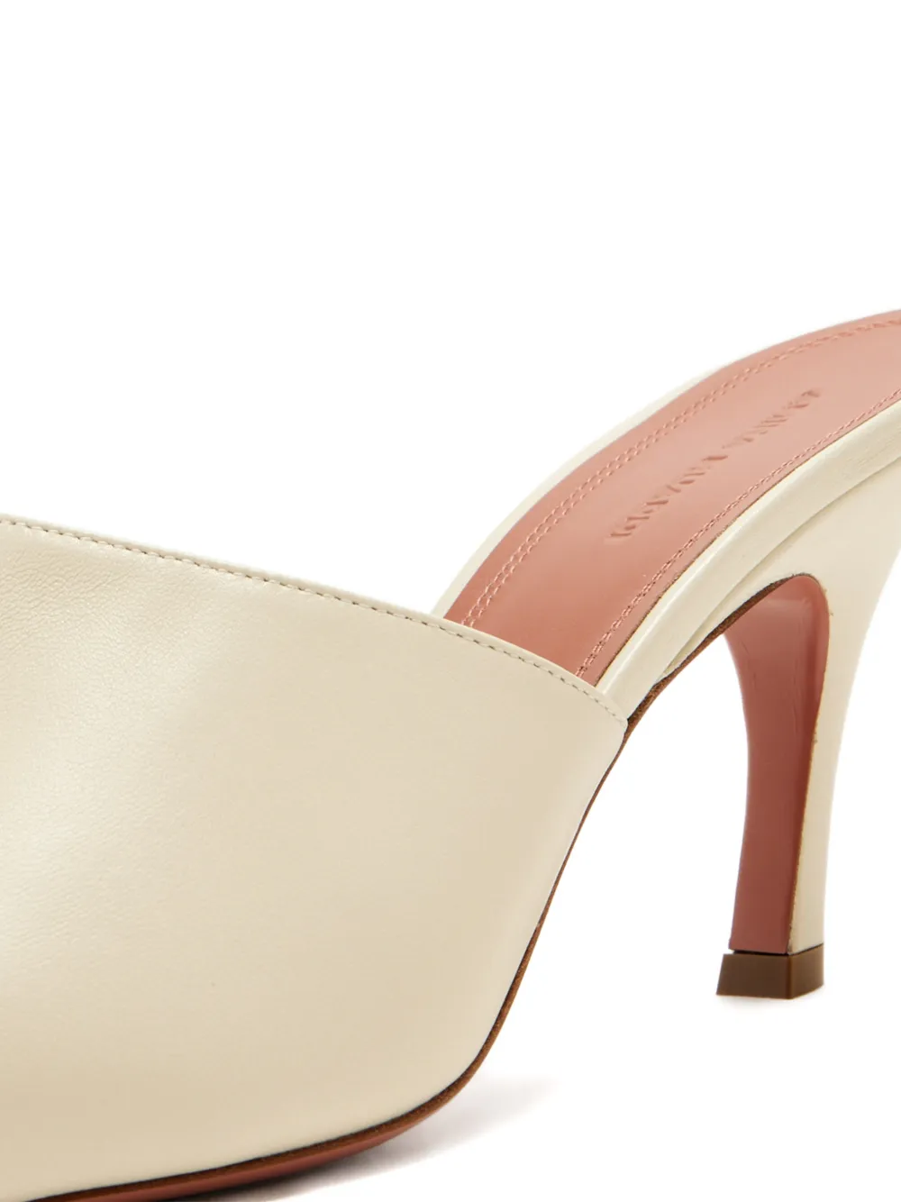 Amina Muaddi Jamie square-toe heeled mules Beige
