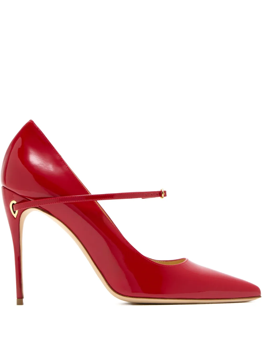Jennifer Chamandi Lorenzo adjustable-strap heeled pumps Rood