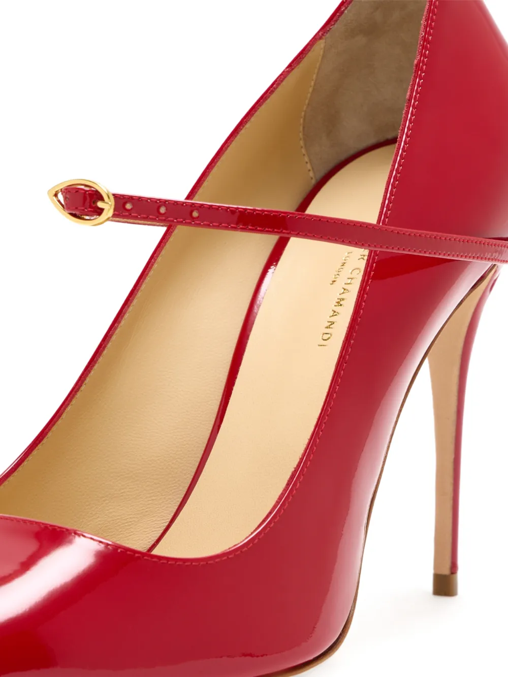 Jennifer Chamandi Lorenzo pumps met verstelbaar bandje Rood