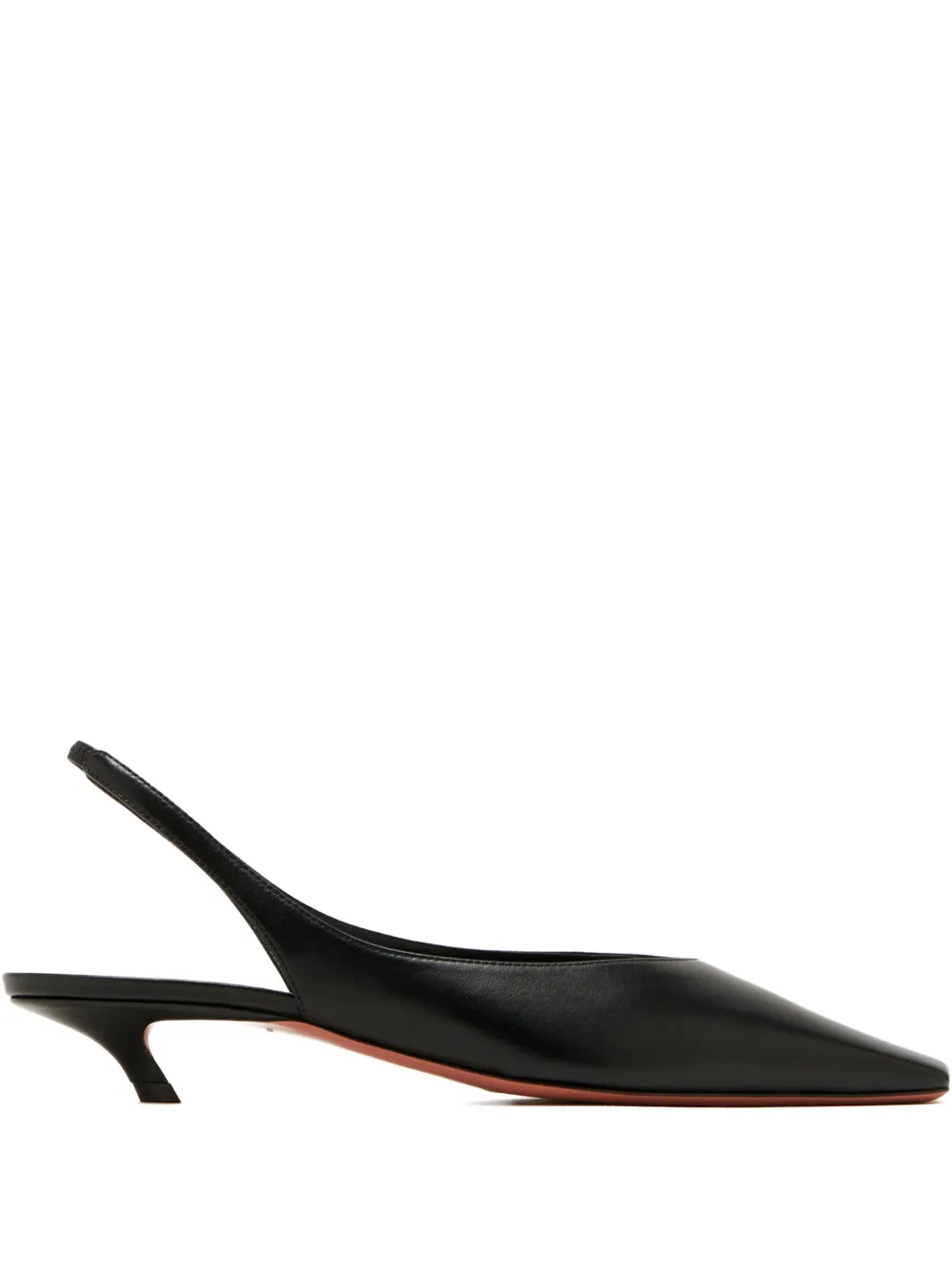 Amina Muaddi Jamie square-toe slingback-strap pumps Zwart