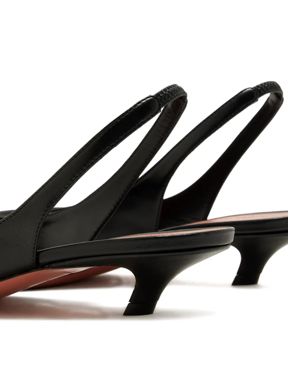 Amina Muaddi Jamie square-toe slingback-strap pumps Zwart