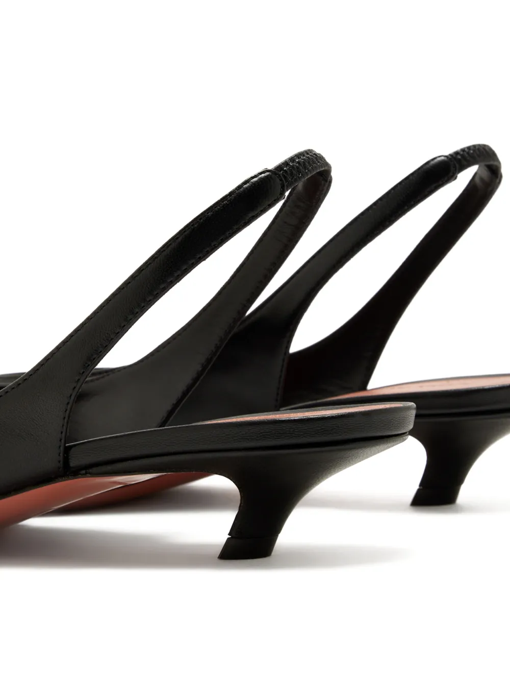 Amina Muaddi Jamie slingback pumps met vierkante neus Zwart